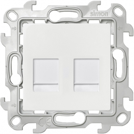 Simon 24 Белая Розетка 2хRJ45 кат. 5е UTP
