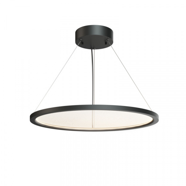 Подвесной светильник горизонтальный VEIL, 35 Вт, ?600?В1500 мм, LED 2700-6000K, IP20, пульт Д/У (в комплекте), черный, алюминий, акрил