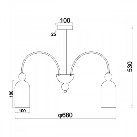Потолочная люстра Escada ODE 686/5PL Chrome