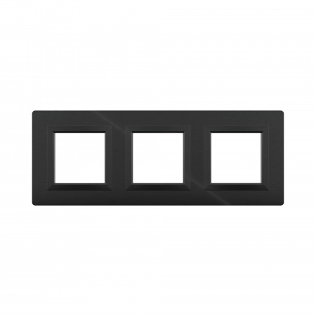 DKC Avanti Черный Алюминий Рамка 6 модулей