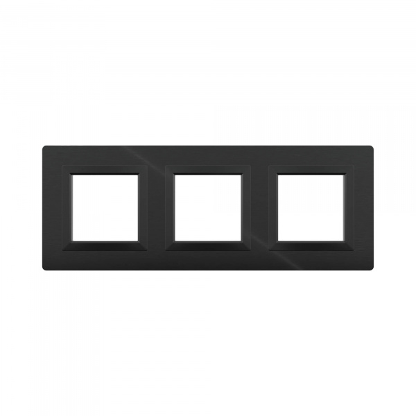 DKC Avanti Черный Алюминий Рамка 6 модулей