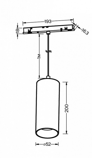 Трековый подвесной светильник TR041-2-12W4K-B Maytoni Focus LED