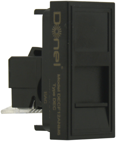 Donel Розетка DEC RJ45 UTP кат.5e, 1мод., черн. матовая (22.5х45мм), DECF12ANM5