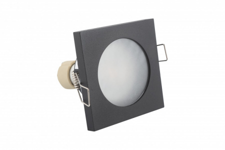 DK3015-BK Встраиваемый светильник влагозащ., IP 44, 50 Вт, GU10, черный, алюминий