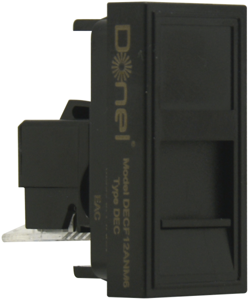 Donel Розетка DEC RJ45 UTP кат.6, 1мод., черн. матовая (22.5х45мм), DECF12ANM6