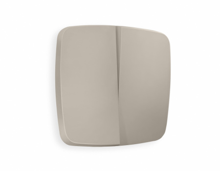 Лицевая панель OMEGA (Серо-бежевый матовый) для 2-кл выключателей QUANT OP3630