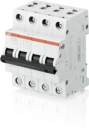 ABB Выключатель автоматический 3P+N S203 C80NA