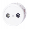 BIRONI Лизетта Керамика Белый Розетка R/TV-Sat проходная (декор D6/2)