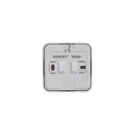 SE Blanca наруж Бел Выключатель 2-клавишный с подсветкой 10А, 250B, изолир. пластина