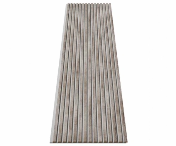 Акустическая панель, серый войлок, 2750х600х19мм, рейки МДФ дуб дымчатый