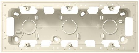 Simon 24 Слоновая кость Коробка монтажная для накладного монтажа на 3 модуля