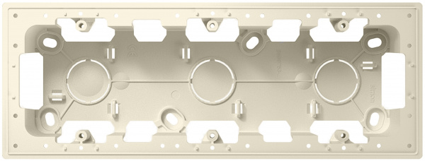 Simon 24 Слоновая кость Коробка монтажная для накладного монтажа на 3 модуля