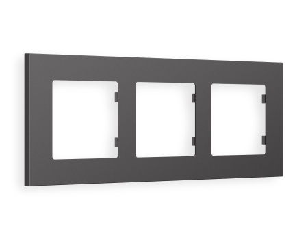 Рамка ALFA Qubi (Антрацит серый) 3-ая AF250653