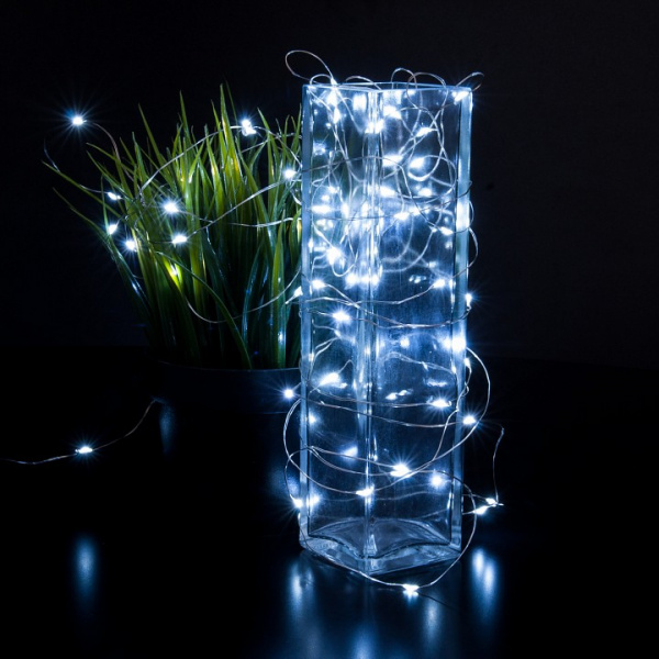 Гирлянда нить 'Роса' белый 5м IP20 400-007 белый Eurosvet Роса