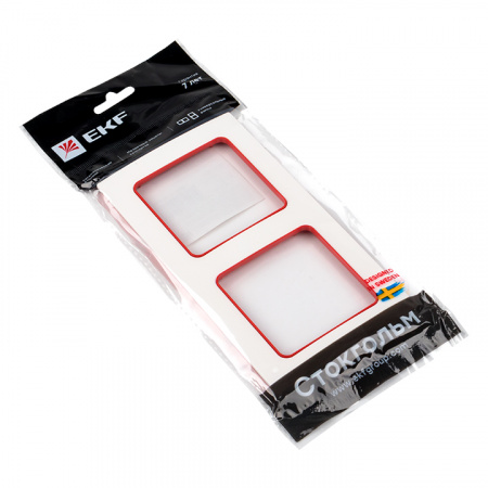 EKF PROxima Стокгольм Белый Линия красная Рамка 2-ая