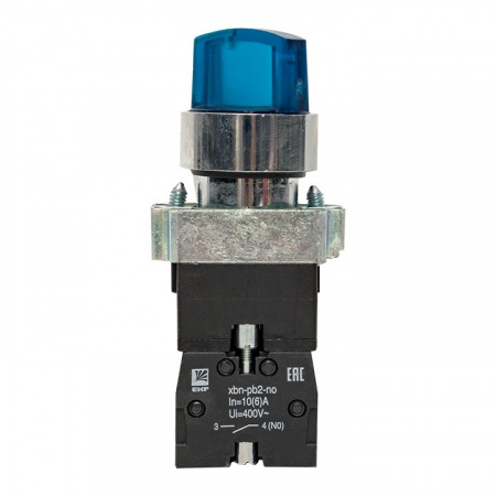 Переключатель BD21 2P c синей подсветкой 230В NO EKF PROxima