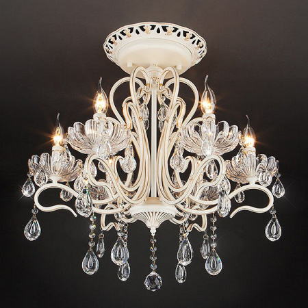 Люстра с хрусталем 12205/6 белый Eurosvet Etna