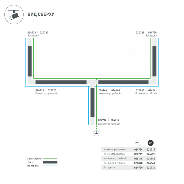 Коннектор гибкий Arlight LGD-4TR-Con-Flex-WH 024040