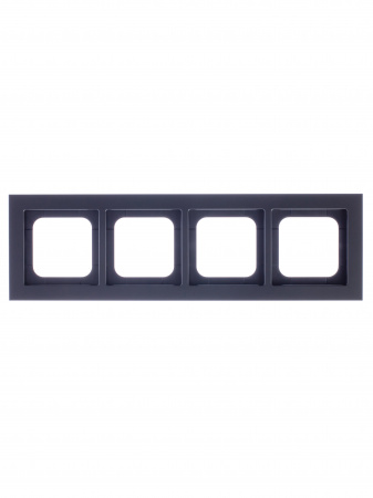 ABB Axcent металл/матовый черный Рамка 4-постовая