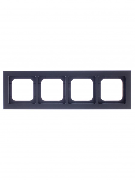 ABB Axcent металл/матовый черный Рамка 4-постовая