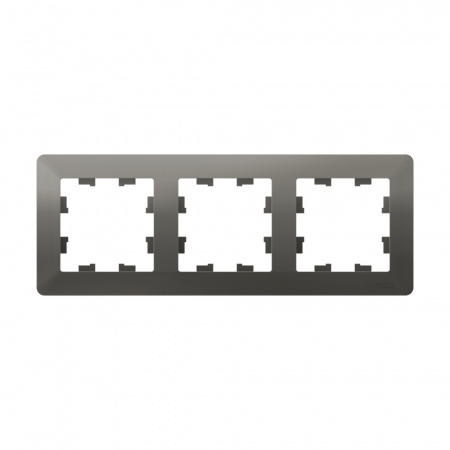 Systeme Electric AtlasDesign Air Сталь/дымчатый черный Рамка 3-ая