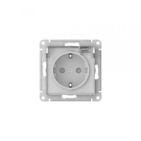 Systeme Electric AtlasDesign Aqua Белый Розетка с зазем. со шт. с прозрач. крыш,16А, IP44, мех., быстрозажим. клем.