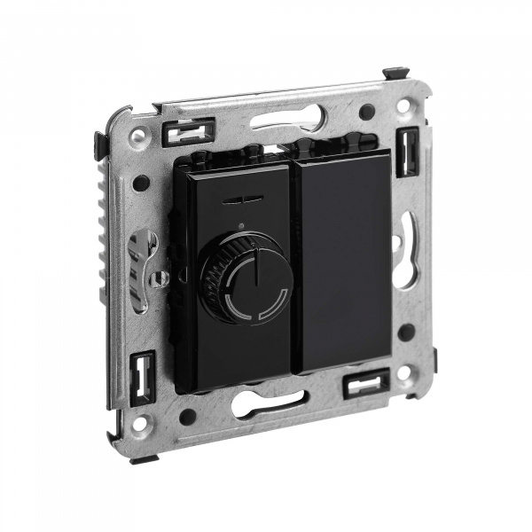 DKC Avanti Черный квадрат Диммер поворотный