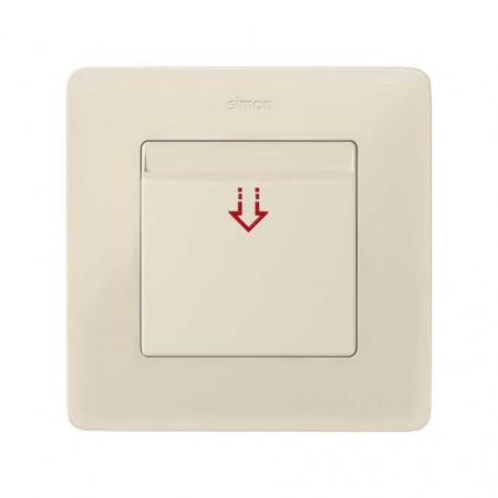 Simon 82 Слоновая кость Накладка на выключатель под карточку, S82, 82Нат