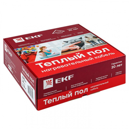 EKF PROxima Теплый пол (нагревательный кабель) 1200Вт 80 м 8,0 м2