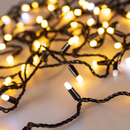 Arlight Светодиодная гирлянда ARD-STRING-CLASSIC-10000-BLACK-100LED-MILK-FLASH Warm (230V, 7W) (Ardecoled, IP65)