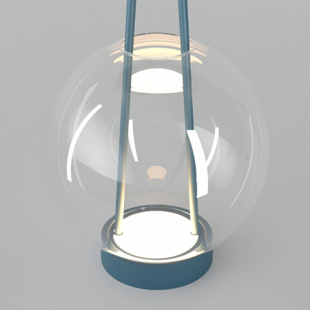 Настольный светодиодный светильник со стеклянным плафоном 80507/1 синий Eurosvet Frasco