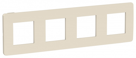 SE Unica Studio Бежевая/Бежевая Рамка 4-ная