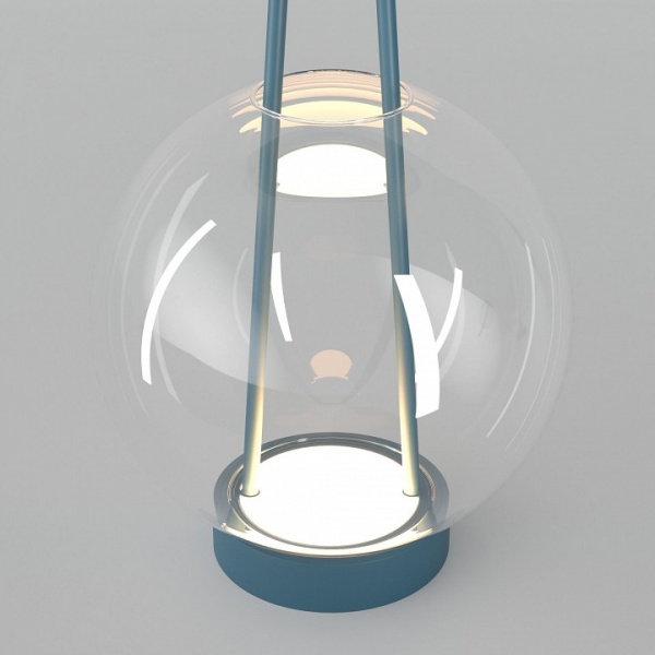 Настольный светодиодный светильник со стеклянным плафоном 80507/1 синий Eurosvet Frasco