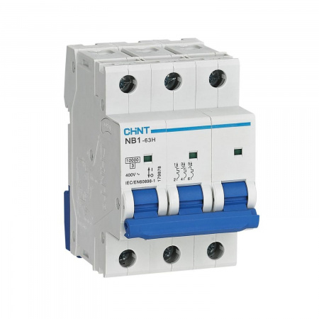 CHINT Авт. выкл. NB1-63H 3P 10A 10кА х-ка B (R)