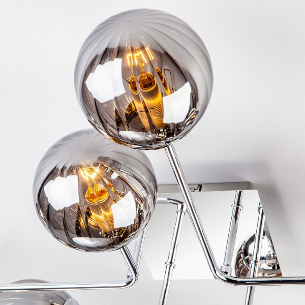 Потолочный светильник с плафонами 30140/8 хром Eurosvet Evita