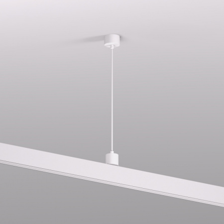 TR2124-WH Подвод питания для подвесного монтажа трека SMART BASE, АС 220-240V, IP20, 5м, белый, алюминий