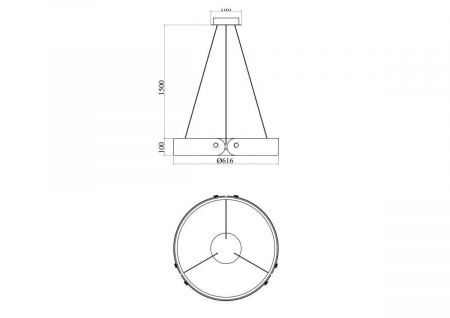 Подвесной светодиодный светильник Maytoni Interstellar MOD309PL-L30GR4K
