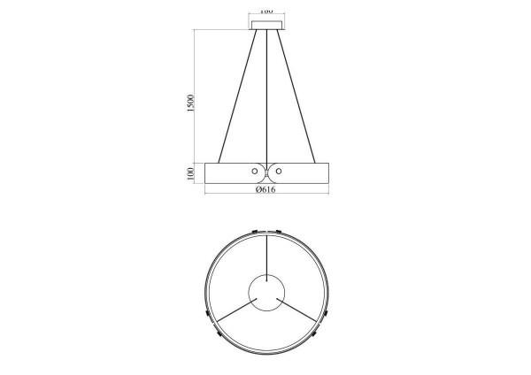 Подвесной светодиодный светильник Maytoni Interstellar MOD309PL-L30GR4K