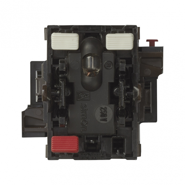 Simon 75 Мех Выключатель 1-клавишный с подсветкой красной 10АX250V