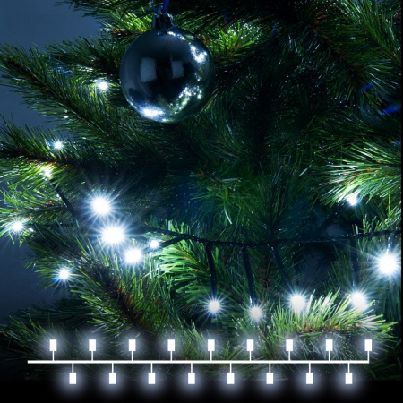 Гирлянда нить 'Мишура' белый 5м IP20 400-004 белый Eurosvet 400-004