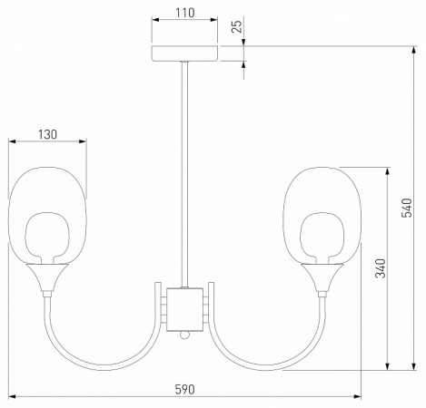 Подвесной светильник 70217/6 латунь Eurosvet Spritz