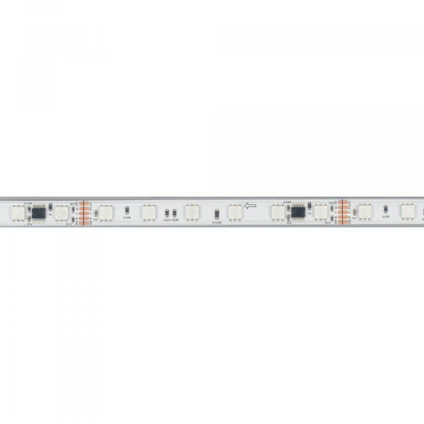 Arlight Лента герметичная DMX-PS-B60-12mm 24V RGB-PX6 (14 W/m, IP67, 5060, 5m) (бегущий огонь)