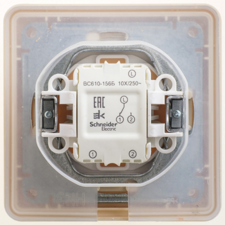 Systeme Electric Wessen 59 Aqua Беж Переключатель 1-клавишный, 10AX, IP44, (в сборе)