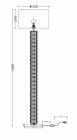 Напольный светильник (торшер) DIA008FL-01CH Maytoni Talento