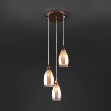 Подвесной светильник с плафонами 50085/3 золото Eurosvet Cosmic