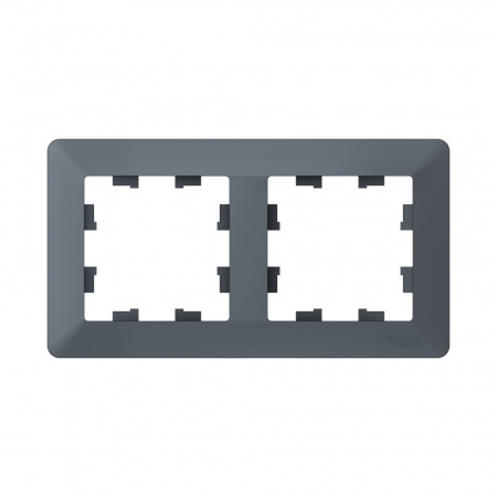 Systeme Electric AtlasDesign Air Грифель/дымчатый черный Рамка 2-ая