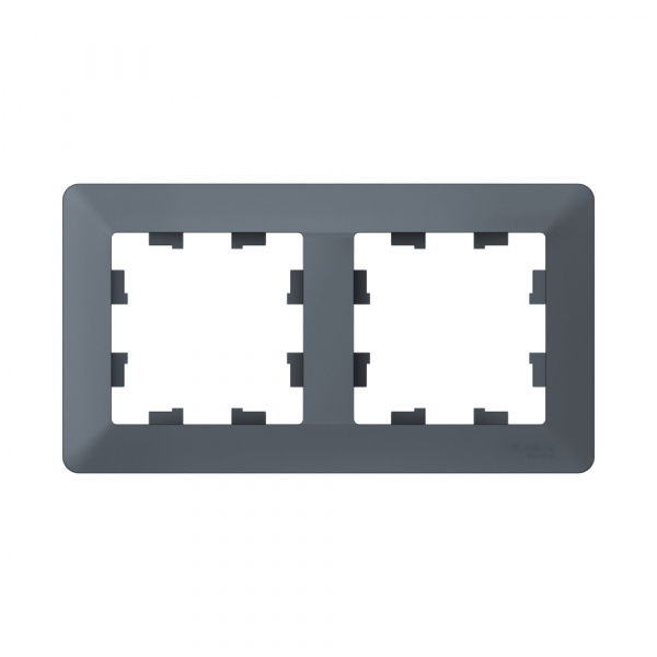 Systeme Electric AtlasDesign Air Грифель/дымчатый черный Рамка 2-ая