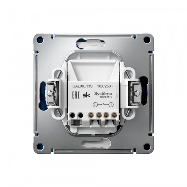 Systeme Electric ArtGallery Аквамарин Выключатель 1-клавишный с подсветкой, 10АХ, механизм, быстрозажим. клем.