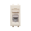 DKC Avanti Ванильная дымка Компьютерная розетка RJ-45  категория 6 экранированная 1 модуль