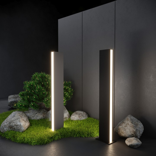 Ландшафтный светодиодный светильник Flat IP54 1538 TECHNO LED черный Elektrostandard Flat a053316